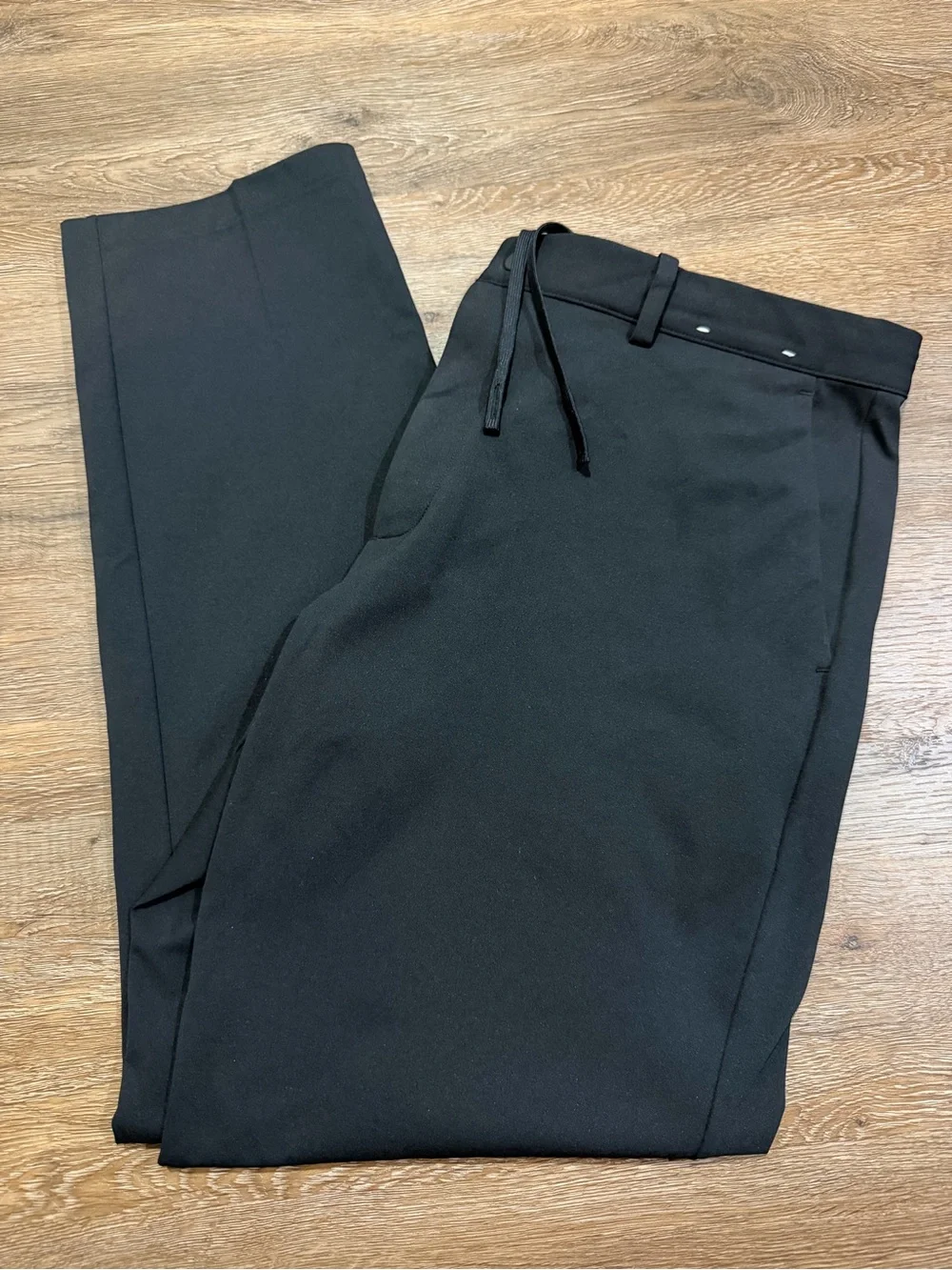 UNIQLO Men’s Black Technical Pants Drawstring 34x30 Polyester